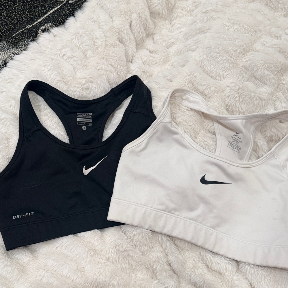 Nike Women's Dri-FIT Sports Bra Set - Black and White